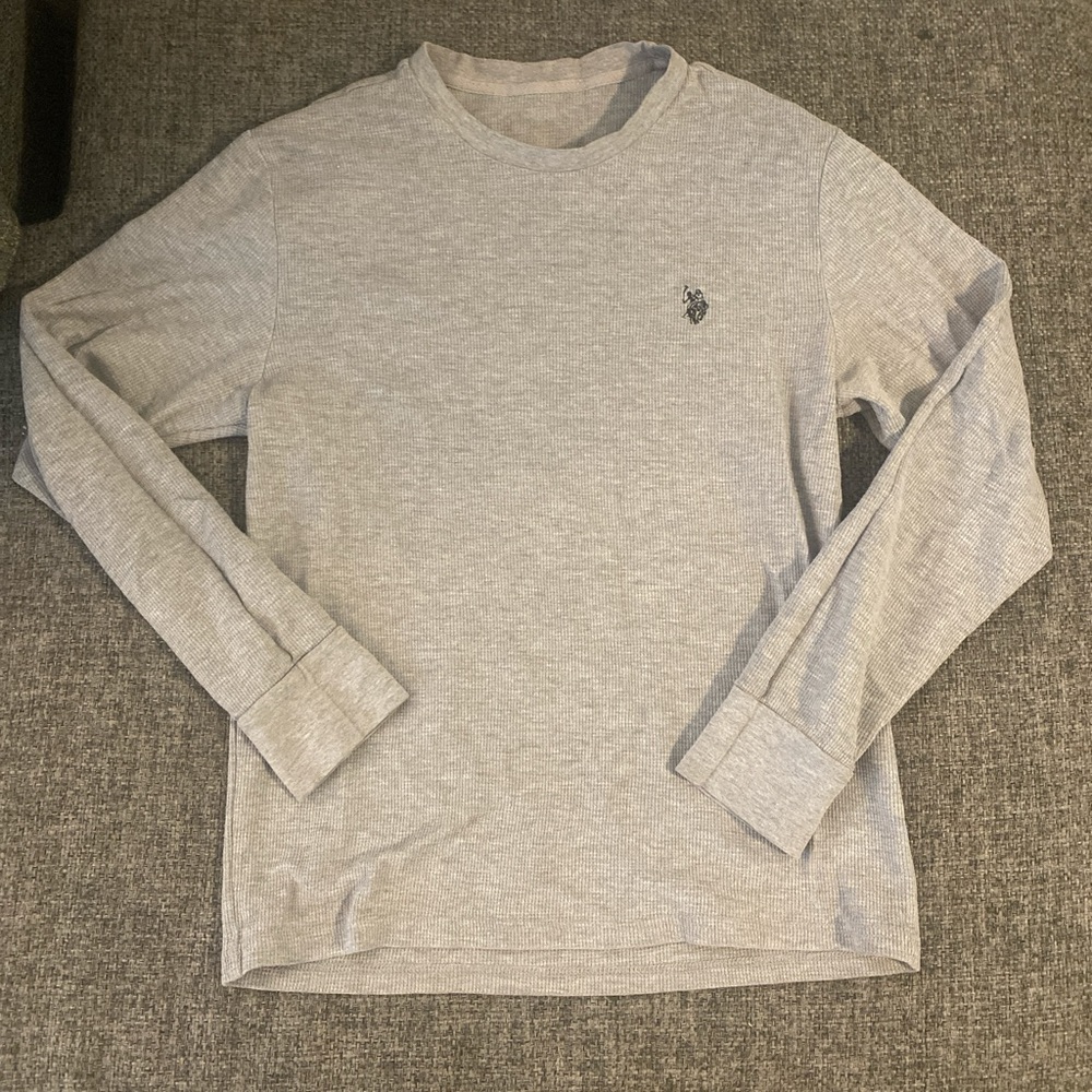 Polo by Ralph Lauren Light Gray Long-Sleeve Crewneck Shirt